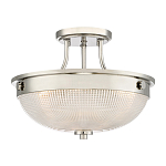 Потолочный светильник со стеклянным плафоном в виде купола Quoizel варинант исполнения - 1 | Loft Concept в Перми