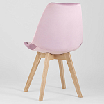 Стул с мягким велюровым сиденьем Arvika Pink варинант исполнения - 5 | Loft Concept в Перми