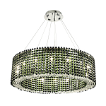Круглая люстра с хрустальными подвесками Crystal Art Chrome Green Chandelier 12 варинант исполнения - 1 | Loft Concept в Перми