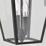 Настенный фонарь черного цвета с прозрачным стеклянным плафоном трапециевидной формы Hinkley варинант исполнения - 4 | Loft Concept в Перми