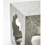 Приставной столик с перламутром Bone Inlay Side Table Floral Design варинант исполнения - 3 | Loft Concept в Перми