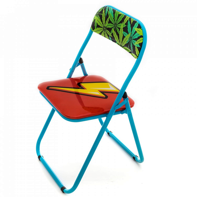 Стул Seletti Folding Chair Flash Мульти Голубой в Перми | Loft Concept 