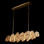 Подвесной светильник с фигурными элементами из белого алебастра Cryptocrystalline Stone варинант исполнения - 6 | Loft Concept в Перми