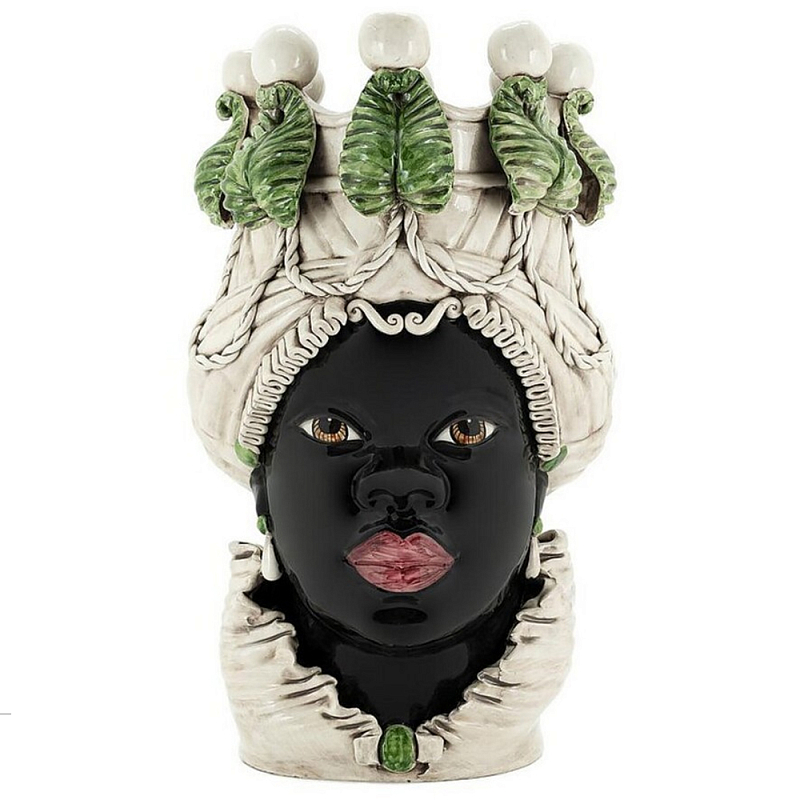 Ваза Abhika Vase Moro Lady Big With Candleholderr dark green Мульти в Перми | Loft Concept 