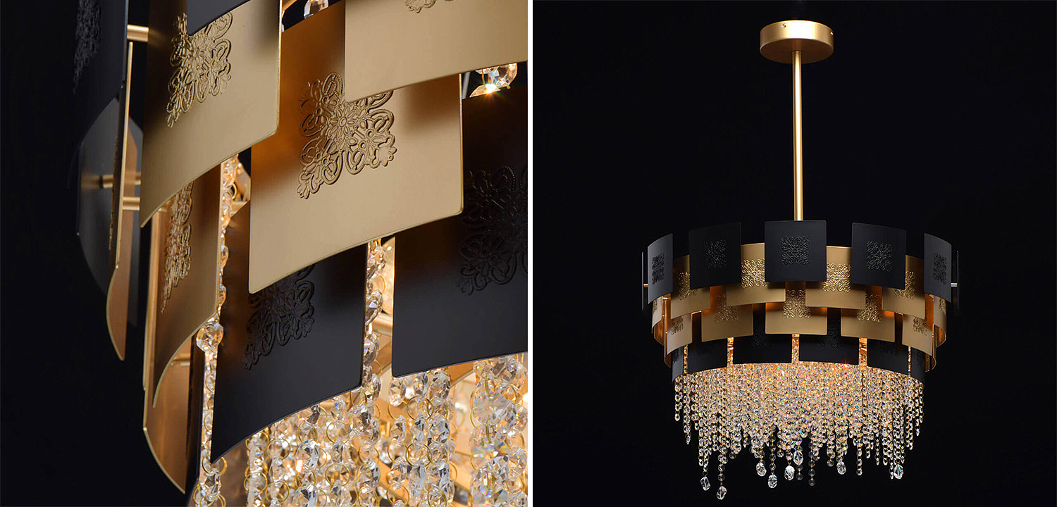 Люстра Engraving Plates Black Gold Люстра Engraving Plates Black Gold - Loft-Concept в Перми