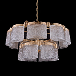 Люстра двухъярусная с текстурными овальными абажурами Splendor Palace Style варинант исполнения - 2 | Loft Concept в Перми