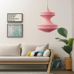 Подвесной вязаный розовый светильник «Моника» варинант исполнения - 4 | Loft Concept в Перми