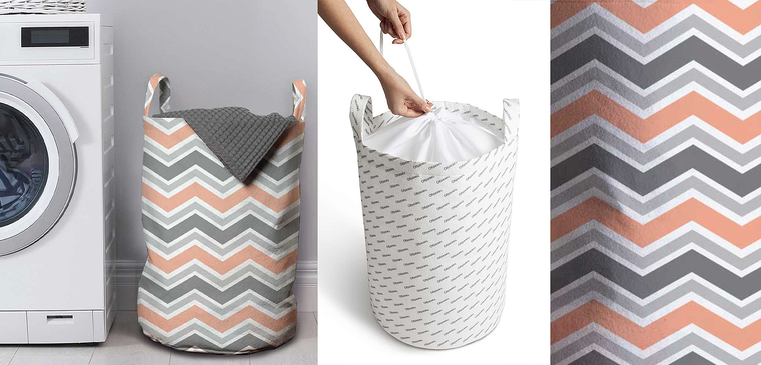 Корзина Gray Chevron Basket Корзина Gray Chevron Basket - Loft-Concept в Перми