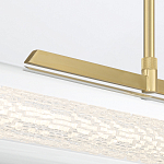 Подвесной светильник линейный золотого цвета с длинной цилиндрической стеклянной трубкой Eurofase варинант исполнения - 7 | Loft Concept в Перми