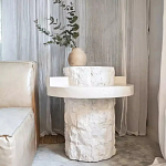 Дизайнерский журнальный стол цилиндрической формы фактурный Mylepen варинант исполнения - 2 | Loft Concept в Перми