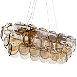 Люстра с круглыми стеклянными подвесками Cardiel Amber Glass Chandelier варинант исполнения - 1 | Loft Concept в Перми