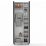 Двухдверный шкаф белого цвета Strict Lines варинант исполнения - 4 | Loft Concept в Перми