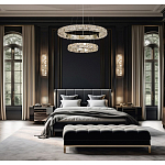 Люстра из 2-х колец с мозаичным хрустальным оформлением Sparks of Crystal варинант исполнения - 2 | Loft Concept в Перми